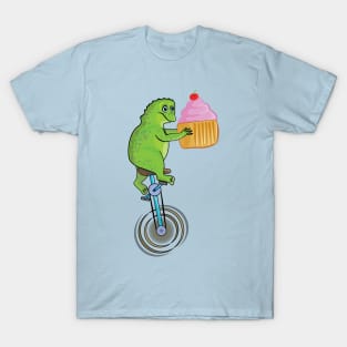 cute frog bring cup cake T-Shirt